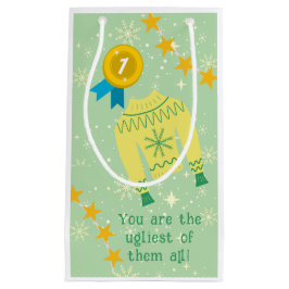 レトロホリデイインアグリーなセータークリスマスパーティー スモールペーパーバッグ