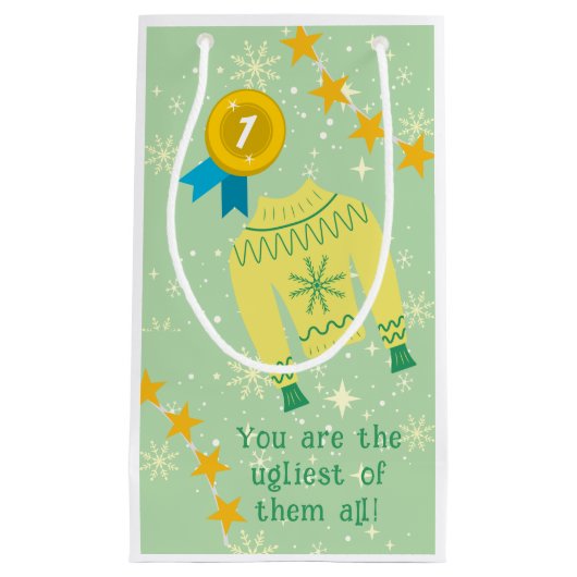 レトロホリデイインアグリーなセータークリスマスパーティー スモールペーパーバッグ (正面)