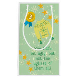 レトロホリデイインアグリーなセータークリスマスパーティー スモールペーパーバッグ