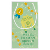 レトロホリデイインアグリーなセータークリスマスパーティー スモールペーパーバッグ (裏面)