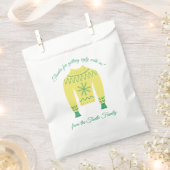 レトロホリデイインアグリーなセータークリスマスパーティー フェイバーバッグ (クリップ留めされた状態)