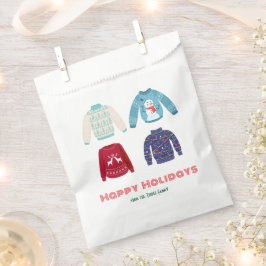 レトロホリデイインアグリーなセータークリスマスパーティー フェイバーバッグ