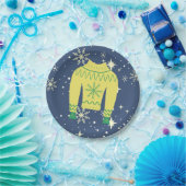 レトロホリデイインアグリーなセータークリスマスパーティー ペーパープレート (パーティー)