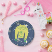 レトロホリデイインアグリーなセータークリスマスパーティー ペーパープレート (パーティー)