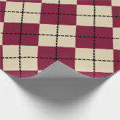 レトロホリデーアーガイルラッピング紙 ラッピングペーパー (角)