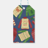 レトロホリデーインアグリーなクリスマスセーターラベル ギフトタグ (裏面)