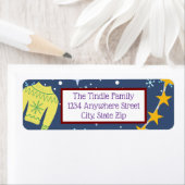 レトロホリデーインアグリーなクリスマスセーターラベル ラベル (インサイチュ)