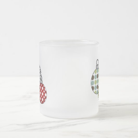 レトロホリデーオーナメント フロストグラスマグカップ (中央)