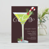 レトロホリデーカクテルパーティの招待状 招待状 (スタンド正面)
