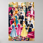 レトロホリデーカクテルパーティー ポスター (正面)