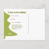 レトロホリデーカクテル招待状 インビテーションポストカード (裏面)