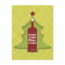 レトロホリデーカクテル招待状