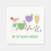 レトロホリデーカクテル スタンダードカクテルナプキン (正面)