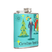 レトロホリデーカートゥーンカップルフラスコ フラスク (右)