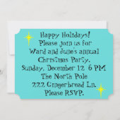 レトロホリデーカートゥーンパーティの招待状 招待状 (裏面)