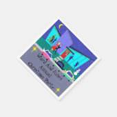 レトロホリデーカートゥーンパーティー紙ナプキンス スタンダードカクテルナプキン (角)