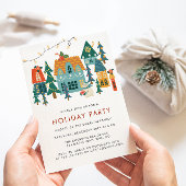 レトロホリデークリスマスパーティの招待状 招待状