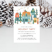 レトロホリデークリスマスパーティの招待状 招待状