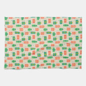レトロホリデークリスマスプレゼント キッチンタオル (横)