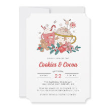 レトロホリデークリスマス招待状