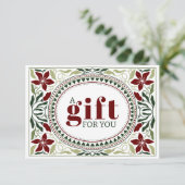 レトロホリデーグリーンブラウン花フレームクリスマス (スタンド正面)