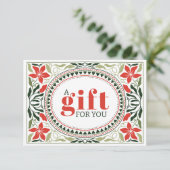 レトロホリデーグリーンレッドフラワーフレームクリスマス (スタンド正面)