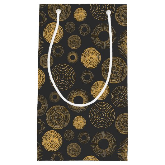 レトロホリデーゴールドバーストクリスマススパークラー スモールペーパーバッグ (正面)