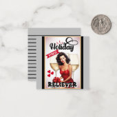 レトロホリデーストレスリリーバピンナップ ノートカード (正面/裏面インサイチュ)