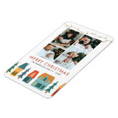 レトロホリデーハウスカード マグネット (左側)