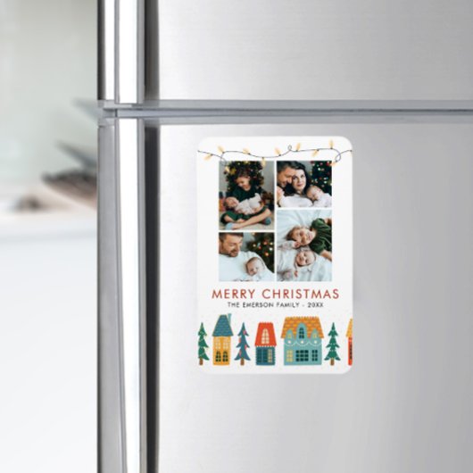 レトロホリデーハウスカード マグネット