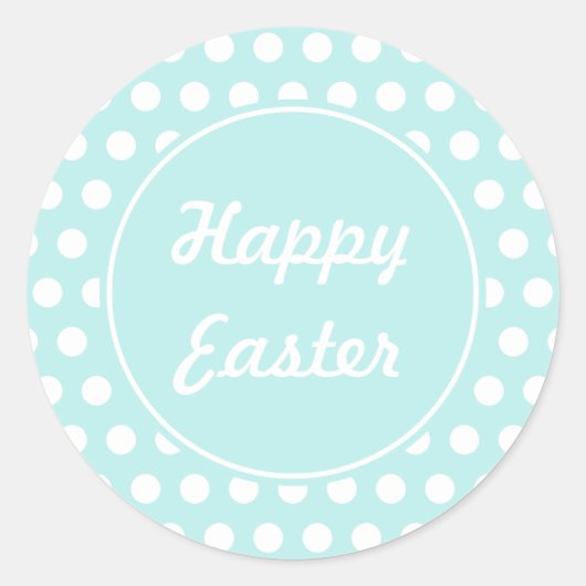 レトロホリデーハッピーイースターステッカー ラウンドシール (正面)