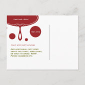 レトロホリデーパーティー招待状 インビテーションポストカード (裏面)