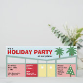 レトロホリデーパーティ招待状 招待状 (スタンド正面)