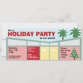 レトロホリデーパーティ招待状 招待状
