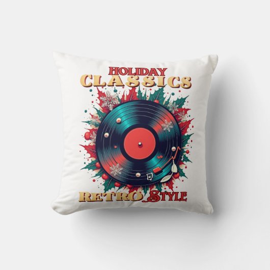 レトロホリデービニル魔法 クッション (正面)