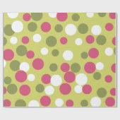 レトロホリデーピンクライムクリスマスラッピング紙 ラッピングペーパー (フラット)