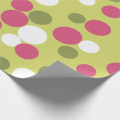 レトロホリデーピンクライムクリスマスラッピング紙 ラッピングペーパー (角)