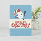 レトロホリデーベーキングクリスマスフードパーソナライズされた シーズンカード (スタンド正面)