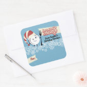 レトロホリデーベーキング料理クリスマストfrom Cla スクエアシール (封筒)