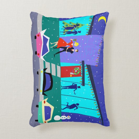 レトロホリデーマンガートンアクセントピロー アクセントクッション (正面(垂直))