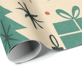 レトロホリデーミッドセンチュリーモダン ラッピングペーパー (ロールコーナー)