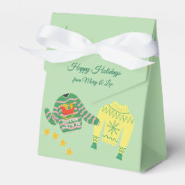 レトロホリデー醜いセータークリスマスパーティーの好意 フェイバーボックス