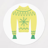 レトロホリデー醜いセータークリスマスパーティーシール ラベル (デザイン1)