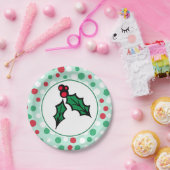 レトロホリークリスマスパーティー紙プレート ペーパープレート (パーティー)