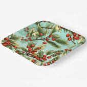 レトロホリークリスマスラージ ペーパープレート (傾斜あり)