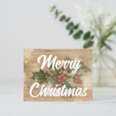 レトロホリーグランジメリークリスマス ポストカード (スタンド正面)