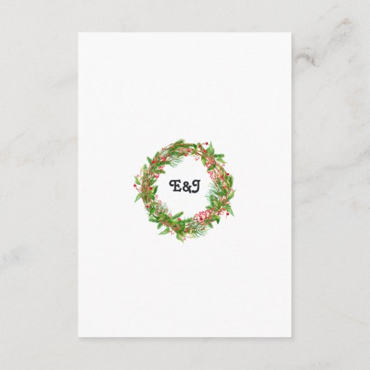 レトロホリー&アイビーサイク結婚シクルのゲスト詳細 エンクロージャーカード (裏面)