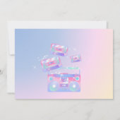 レトロホロディスコ誕生日 招待状 (裏面)