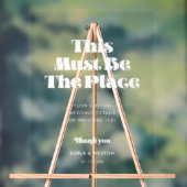 レトロホワイトこの場所に結婚違いない澄ん アクリルサイン (ニュートラル)