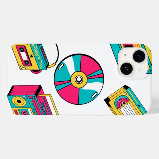 レトロホワイトケース Case-Mate iPhoneケース (裏面 (横))